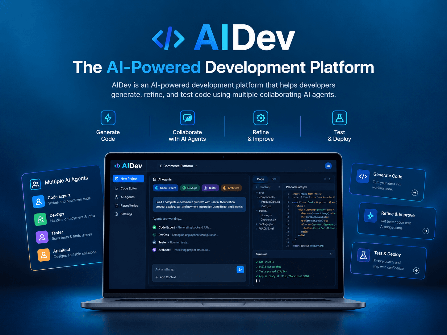AIDev AI-powered development platform developed by Expertizo