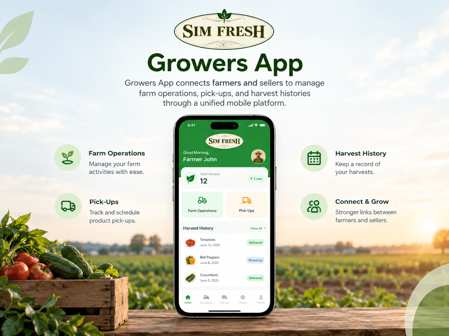 Growers App mobile application developed by Expertizo