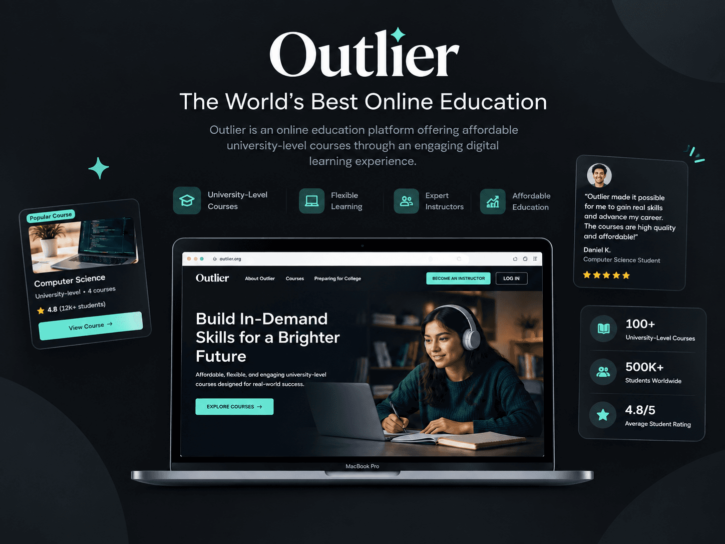 Outlier online education platform developed by Expertizo